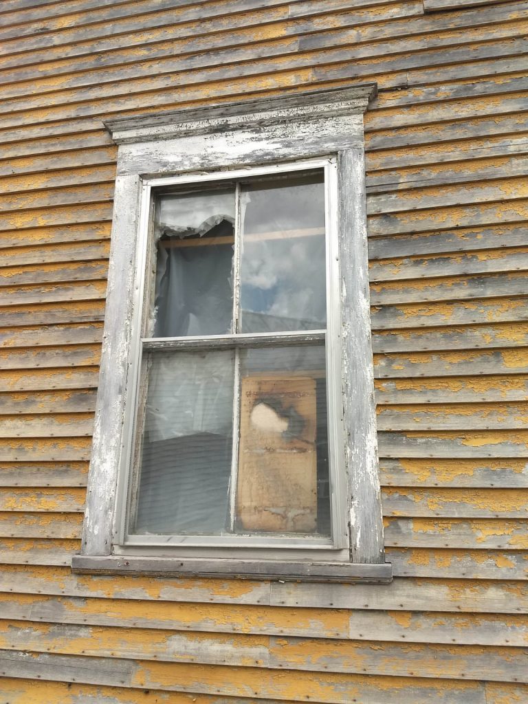 damaged window exterior